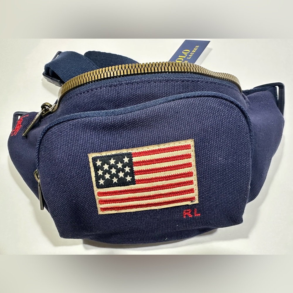 Polo by Ralph Lauren Blue Belt Bag with Flag Details - Picture 16 of 16